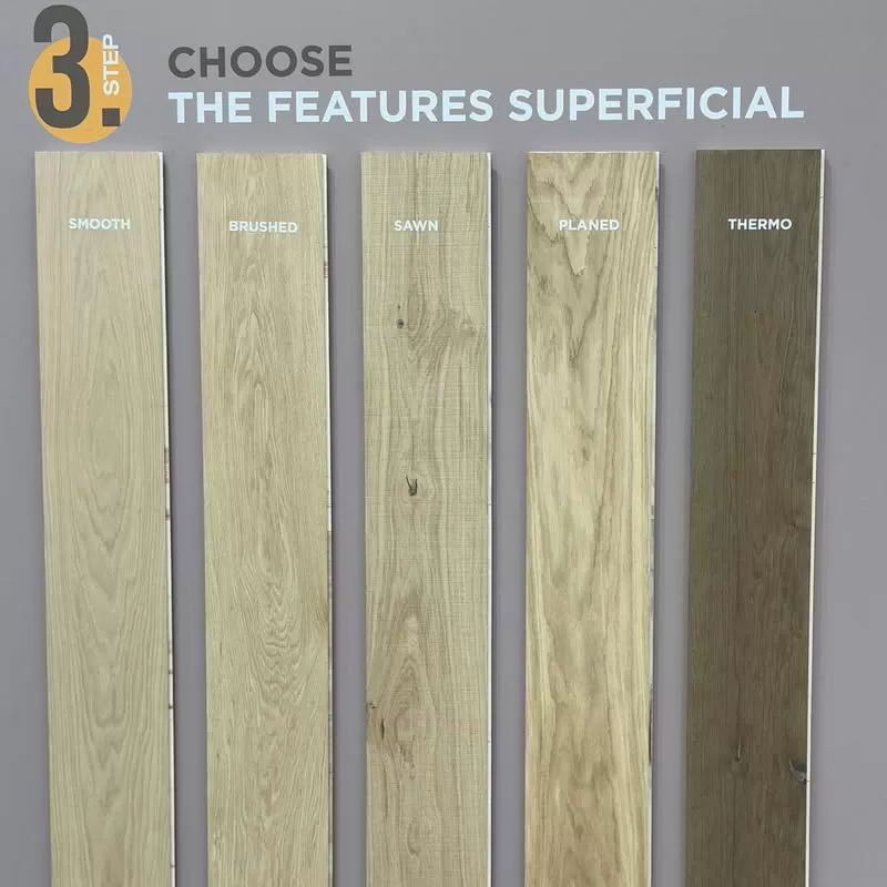 Step 3 to choose superficial features on the wood veneer surface