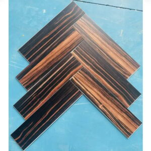 exotic ebony herringbone v-spc with brown striped pattern