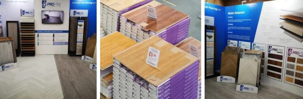 Flooring Product Display by Flooring Factory Outlet in UK