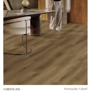 Wood-look LVT flooring in dining room