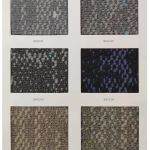 Carpet swatches with different colors