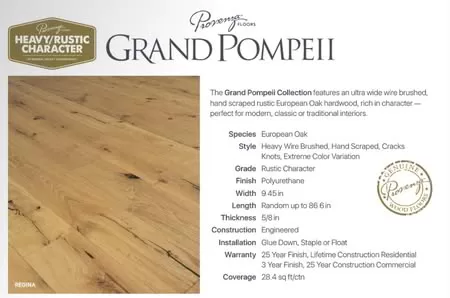 Provenza Floors, Inc. Brand Collection Introduction Rustic oak hardwood flooring example
