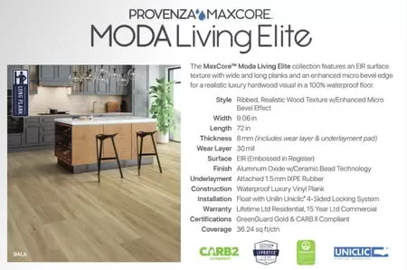 Provenza Floors, Inc. Brand Collection Introduction Provenza Moda Living Elite flooring