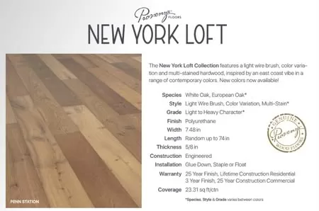 Provenza Floors, Inc. Brand Collection Introduction New York Loft hardwood flooring style