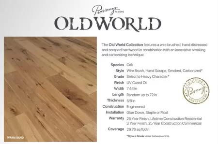Provenza Floors, Inc. Brand Collection Introduction Warm Sand hardwood flooring example