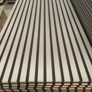 white oak 3 side veneer acoustic polyester fibre panel