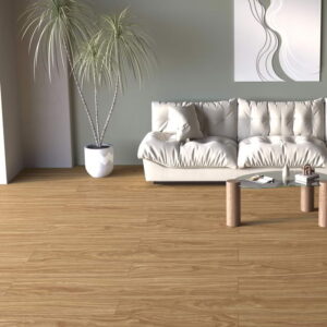 Wooden floor living room interior design.