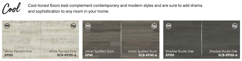 Introduce 2026 Karndean DesignFlooring Cool toned flooring samples displayed