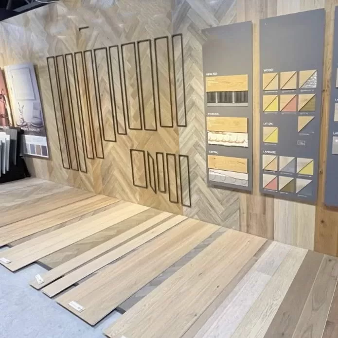 Private label brand flooring product display