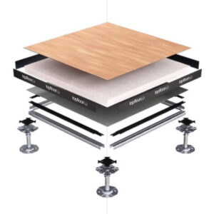 Raised floor construction layers diagram