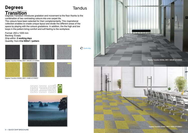Modern office carpet tiles.