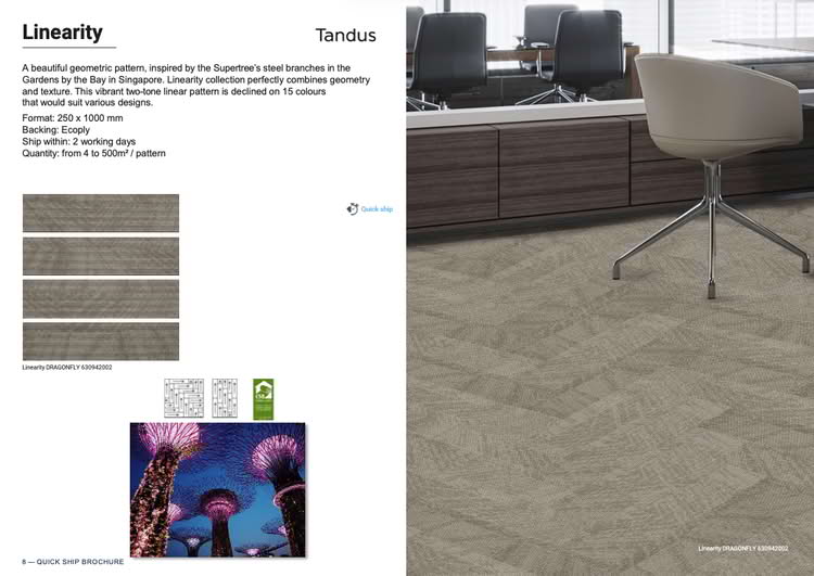 Tarkett Tandus carpet tiles in office